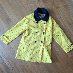Vintage Coat Yellow And Black Rose Details